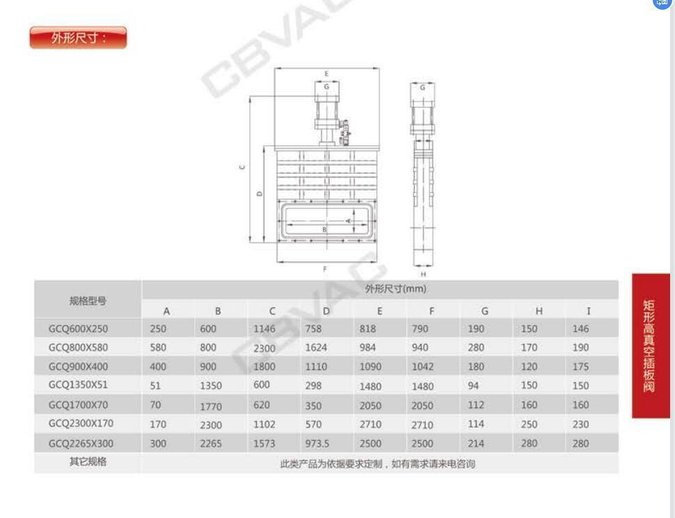 矩形超高真空插板閥,氣動(dòng)插板閥參數(shù)